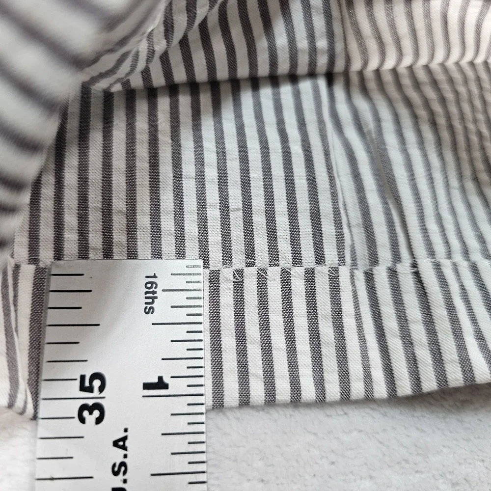 Brooks Brothers Seersucker Trousers Pants Mens 34x30 Cuffed Gray White Hickory